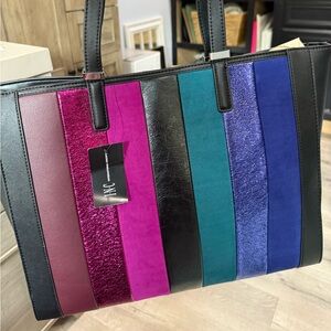 Multicolor Striped Women's Bag